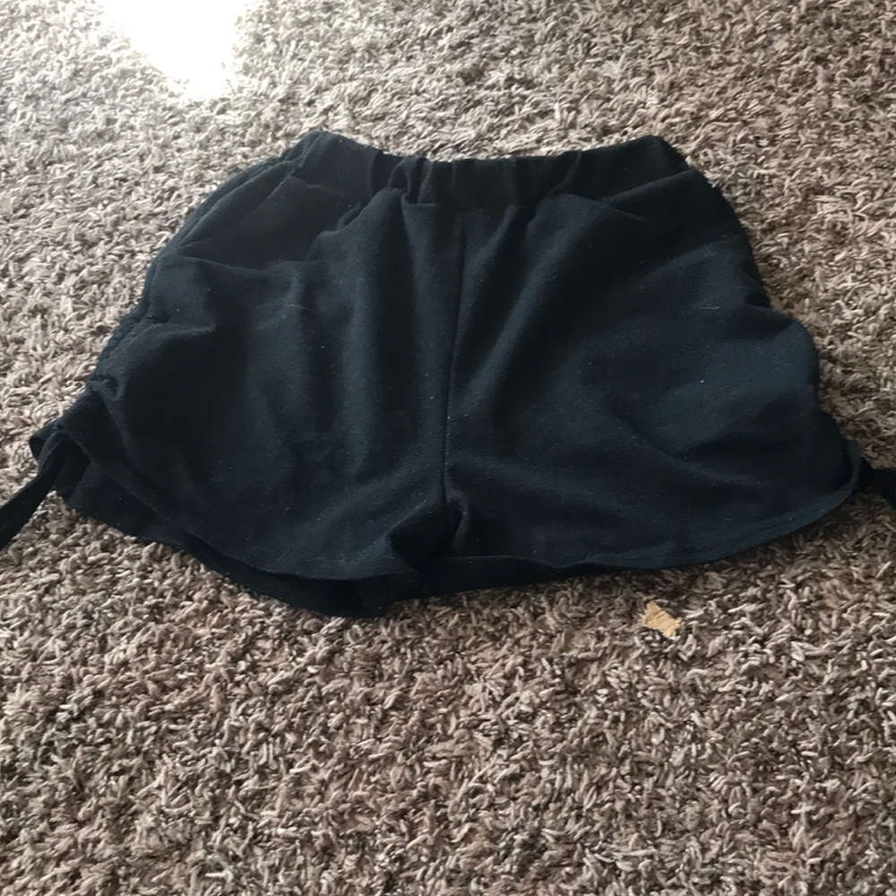 Black shorts from romwe that cinch on the sides- womens xs